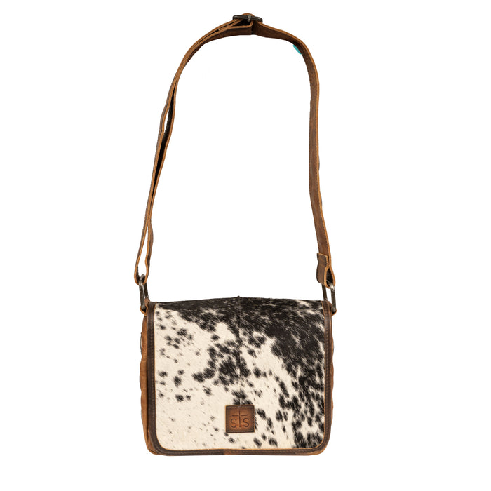 STS Ranchwear Womens Vaquero Della Cowhide/Tan Leather Crossbody Bag