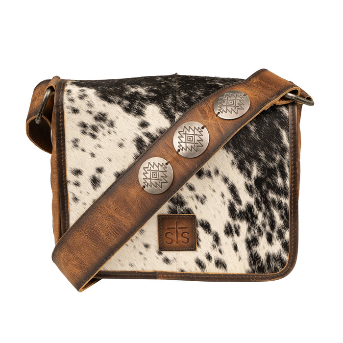 STS Ranchwear Womens Vaquero Della Cowhide/Tan Leather Crossbody Bag