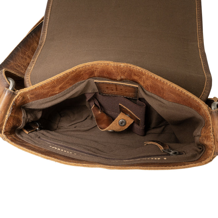 STS Ranchwear Womens Vaquero Della Cowhide/Tan Leather Crossbody Bag