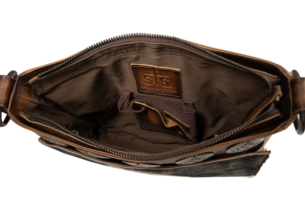 STS Ranchwear Womens Vaquero Olivia Cowhide/Tan Leather Crossbody Bag