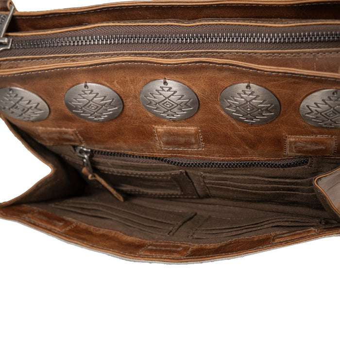 STS Ranchwear Womens Vaquero Olivia Cowhide/Tan Leather Crossbody Bag