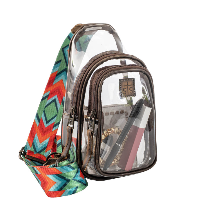 STS Ranchwear Womens Stadium Rules Sojourner Clear Plastic Sling Bag