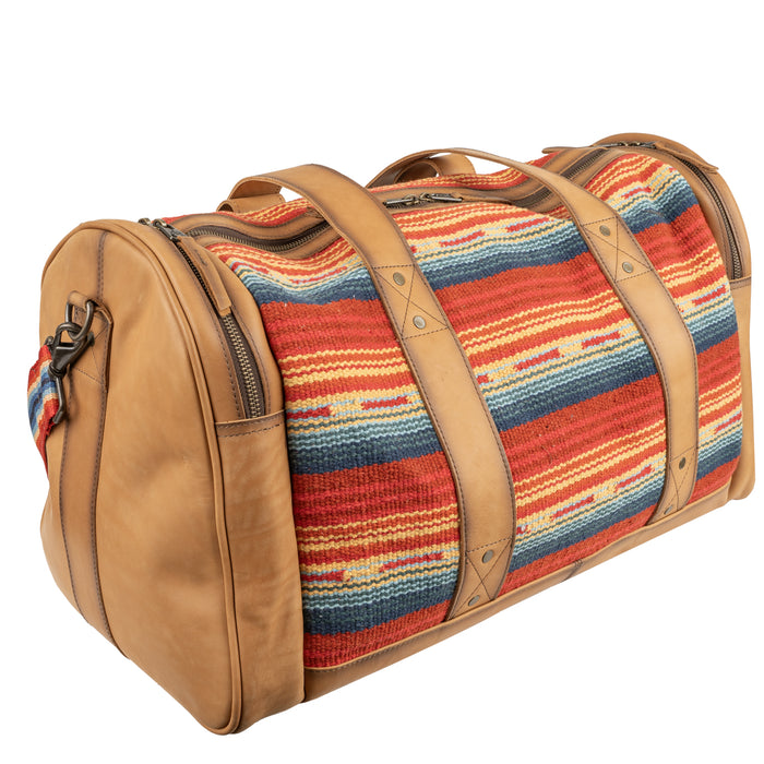 STS Ranchwear Womens Chaynee Valley Serape Duffle Multi-Color Leather Duffel Bag
