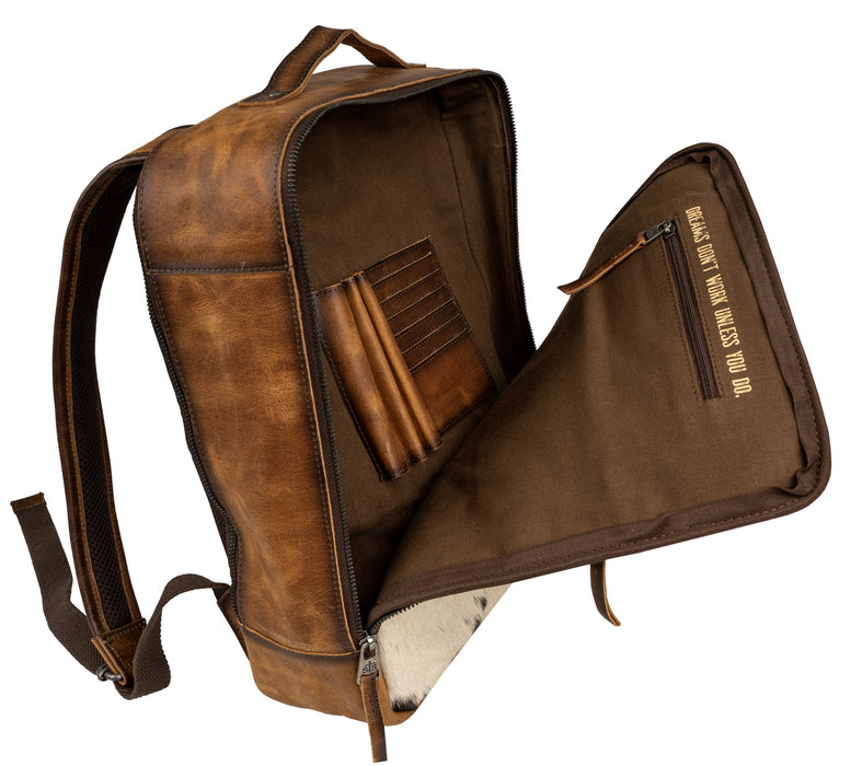 STS Ranchwear Womens Vaquero Lennon Cowhide/Tan Leather Backpack