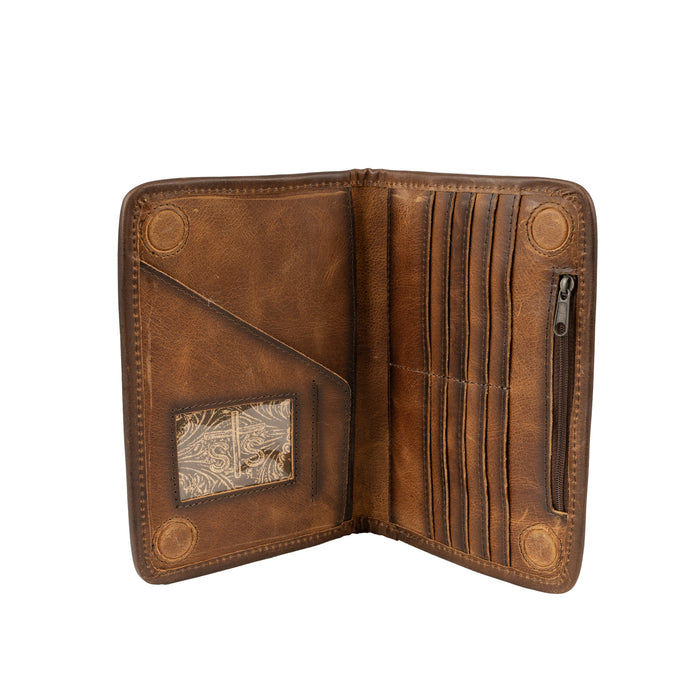 STS Ranchwear Womens Vaquero Magnetic Cowhide/Tan Leather Rodeo Wallet