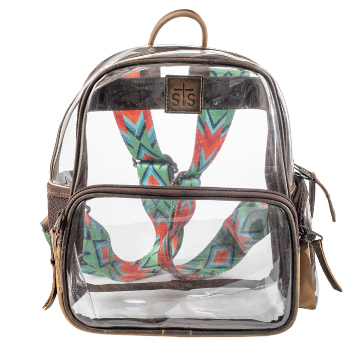 STS Ranchwear Womens Stadium Rules Clear Plastic Backpack