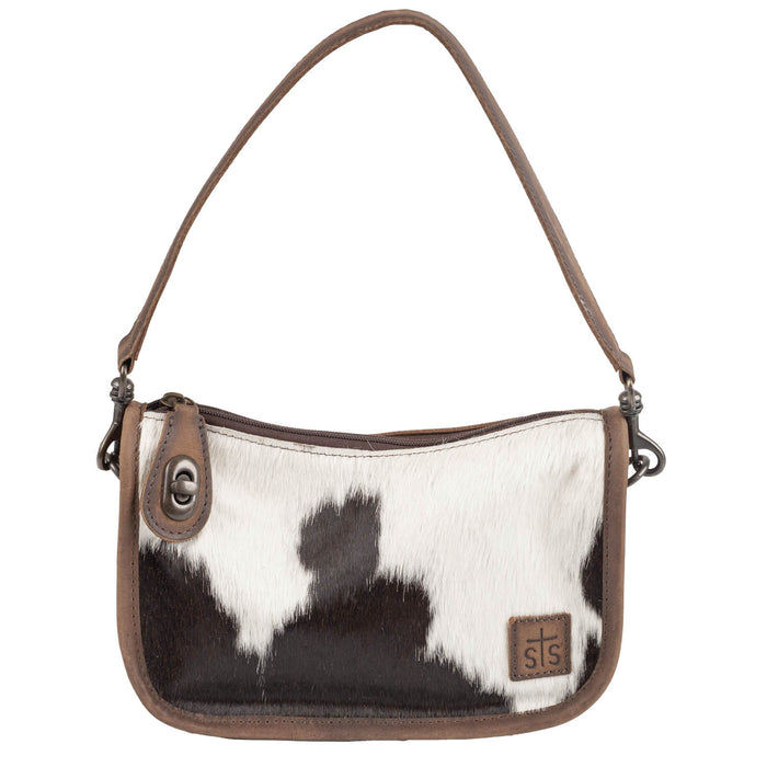 STS Ranchwear Womens Cowhide Emmy Purse Distressed Brown Leather Handbag Bag