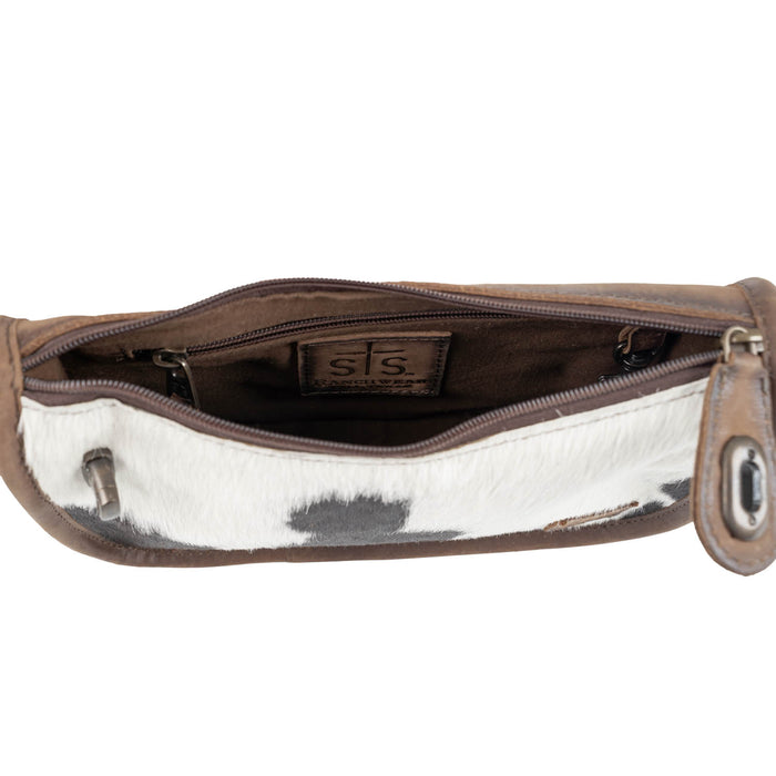 STS Ranchwear Womens Cowhide Emmy Purse Distressed Brown Leather Handbag Bag