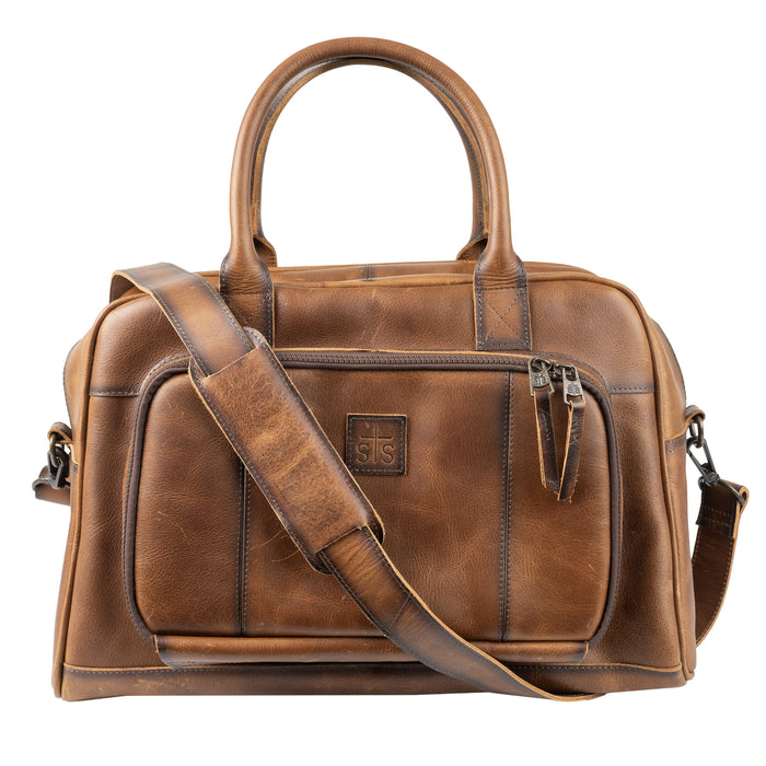 STS Ranchwear Unisex Tucson Rich Tan Leather Carry-On Bag