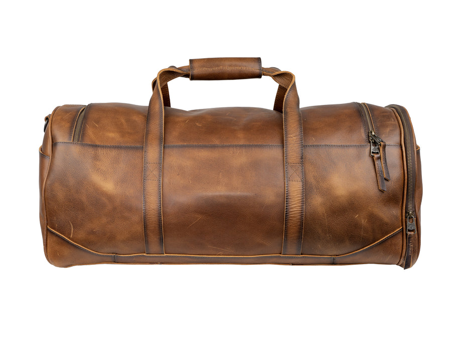 STS Ranchwear Unisex Tucson Duffle Rich Tan Leather Duffel Bag