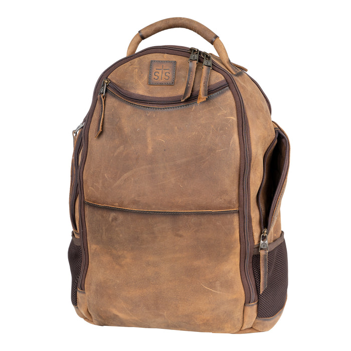 STS Ranchwear Mens Foreman Theo Veg-Tan Leather Backpack