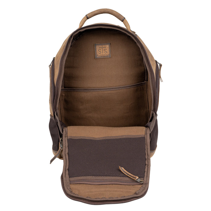 STS Ranchwear Mens Foreman Theo Veg-Tan Leather Backpack