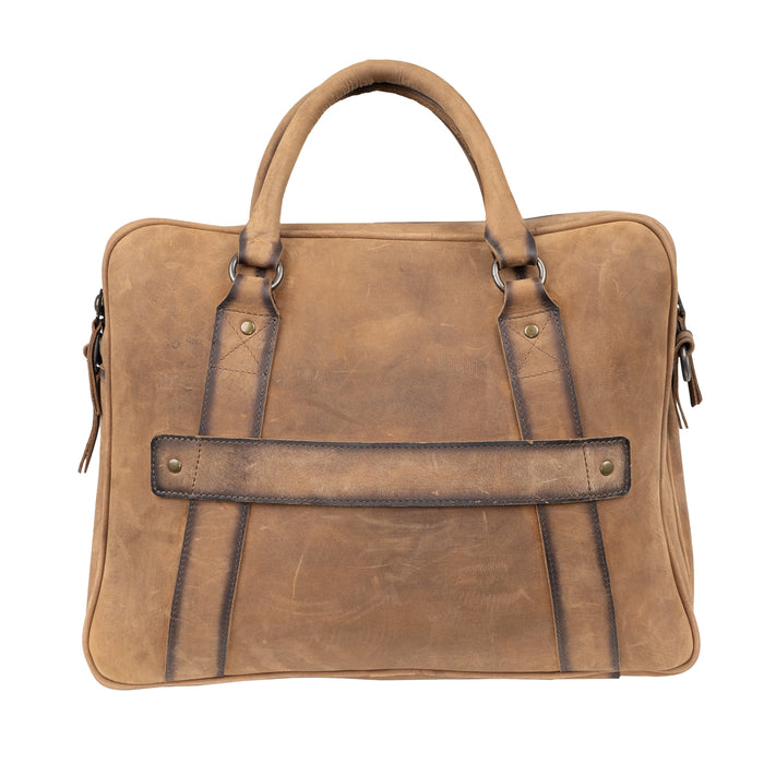 STS Ranchwear Mens Foreman Veg-Tan Leather Briefcase Bag