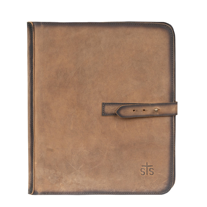 STS Ranchwear Mens Foreman Rancher Folder Veg-Tan Leather Document Holder