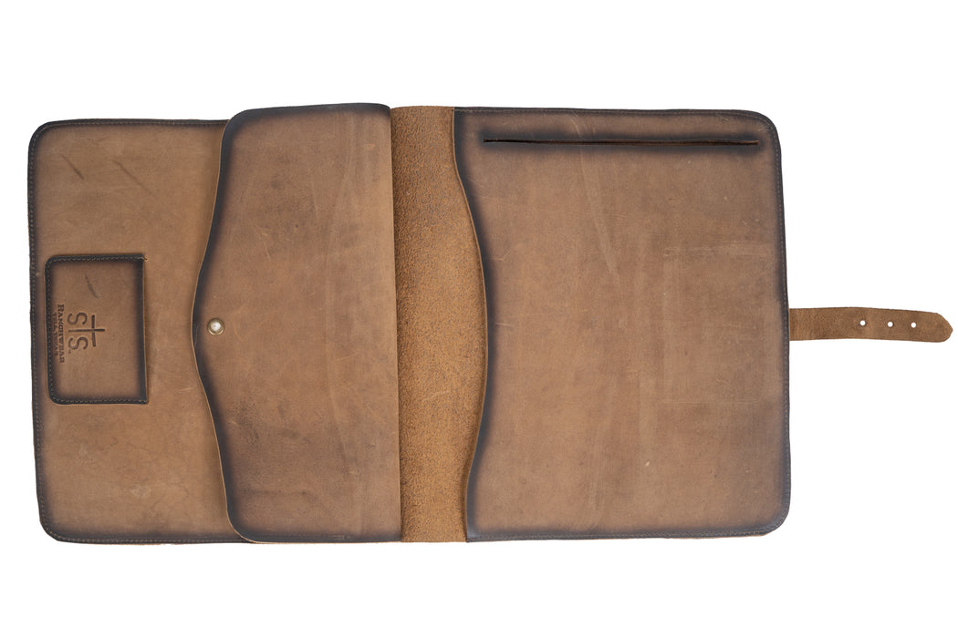STS Ranchwear Mens Foreman Rancher Folder Veg-Tan Leather Document Holder