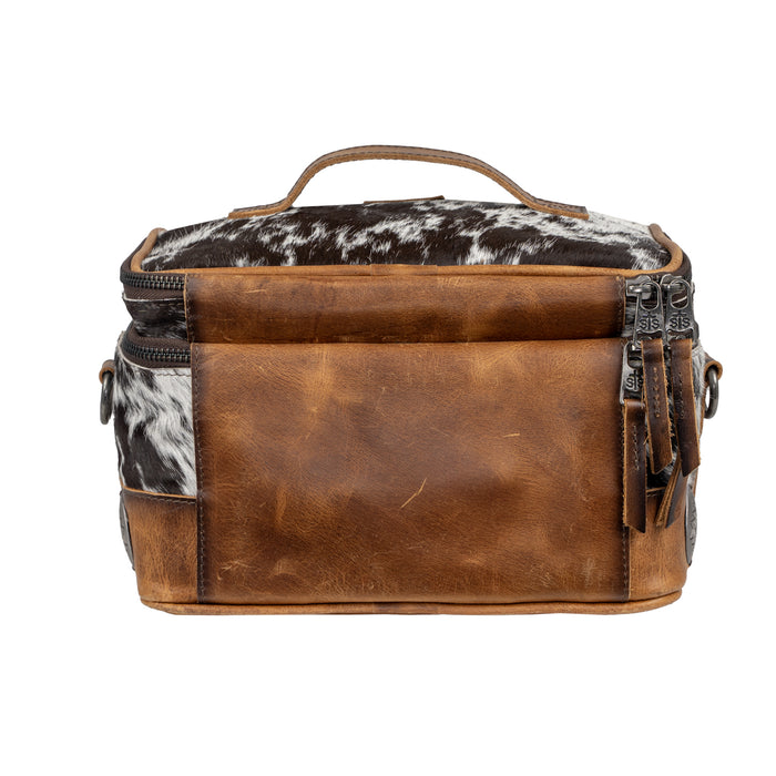 STS Ranchwear Womens Vaquero Glamour Bag Cowhide/Tan Leather Makeup Case