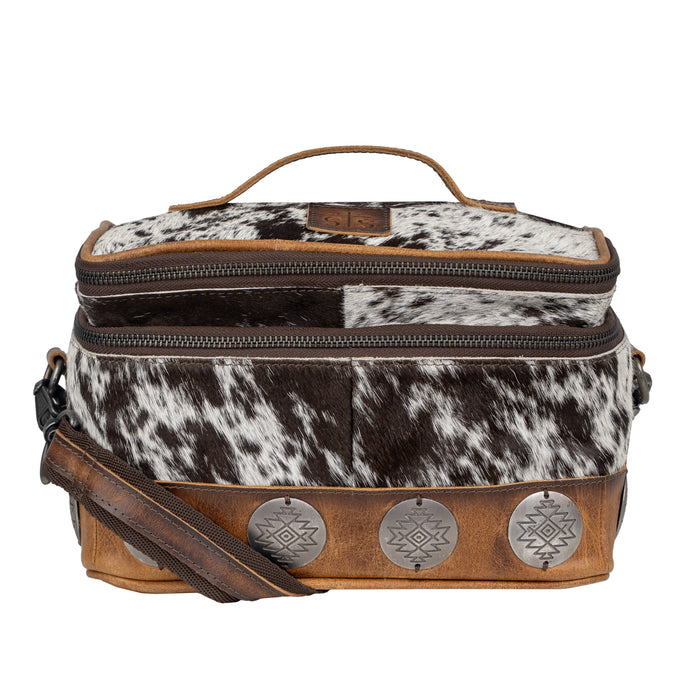 STS Ranchwear Womens Vaquero Glamour Bag Cowhide/Tan Leather Makeup Case