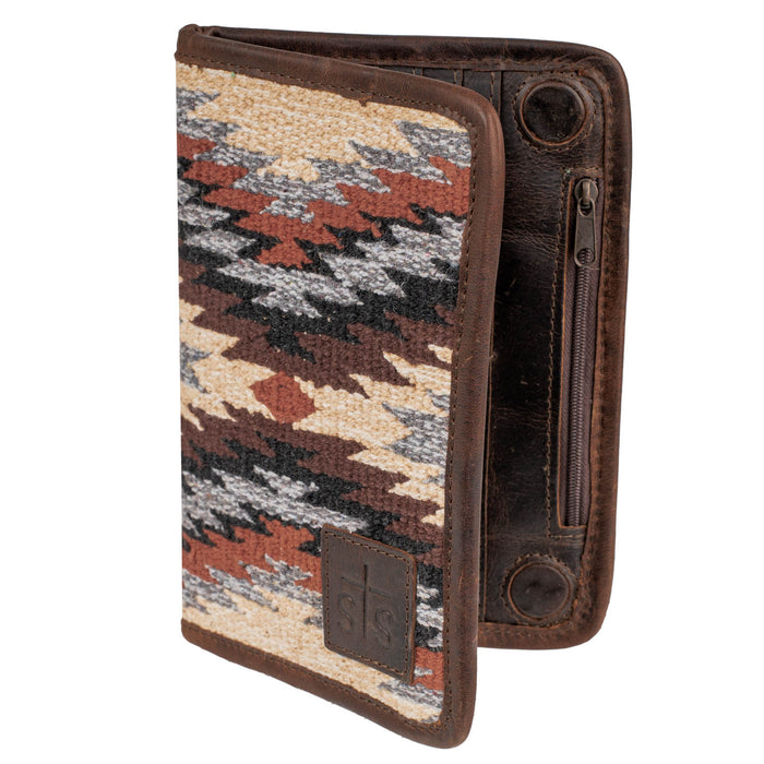 STS Ranchwear Womens Guadalupe Serape Magnet Multi Leather Checkbook Wallet