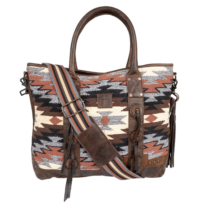 STS Ranchwear Womens Guadalupe Serape All-In Multi-Color Leather Tote Bag