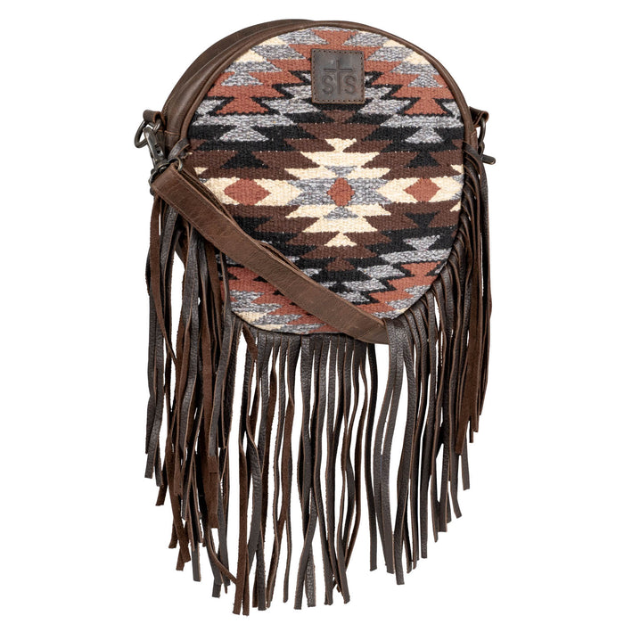 STS Ranchwear Womens Guadalupe Serape Sage Multi-Color Leather Crossbody Bag