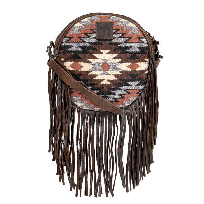 STS Ranchwear Womens Guadalupe Serape Sage Multi-Color Leather Crossbody Bag