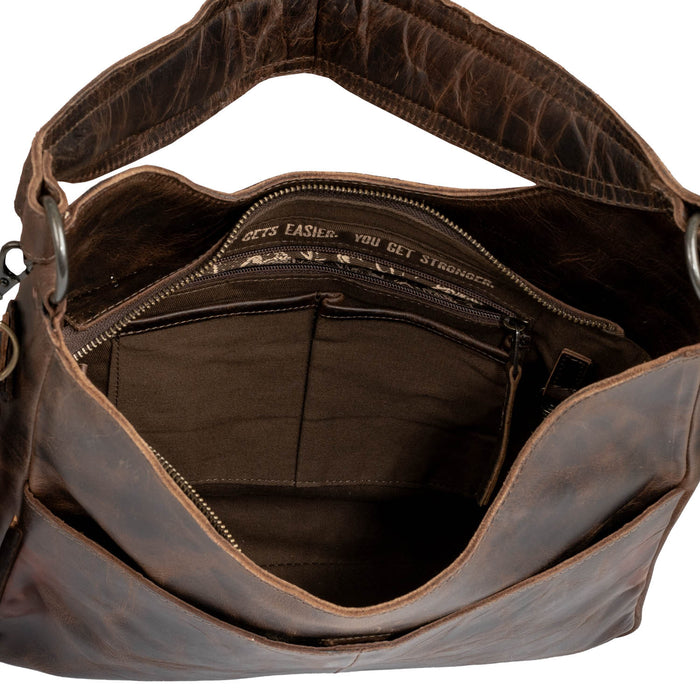 STS Ranchwear Womens Guadalupe Serape Hobo Multi-Color Leather Handbag Bag