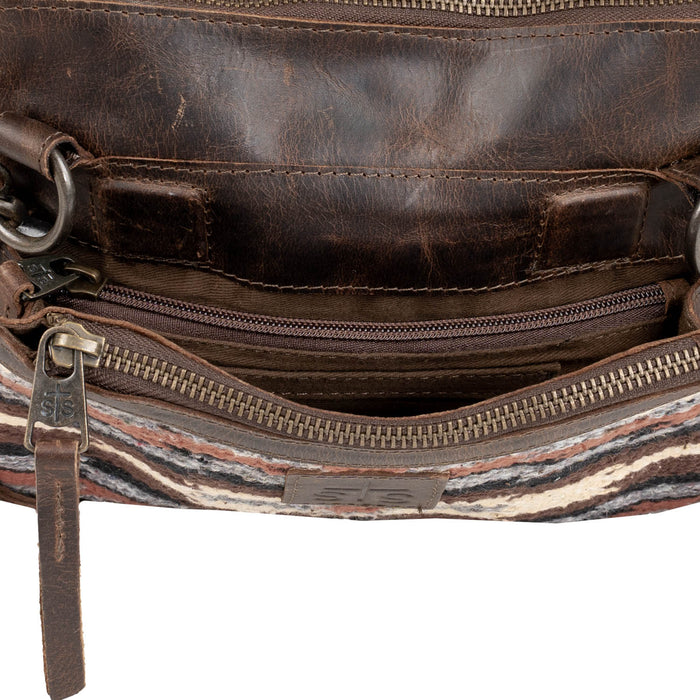 STS Ranchwear Womens Guadalupe Serape Lily Multi-Color Leather Crossbody Bag