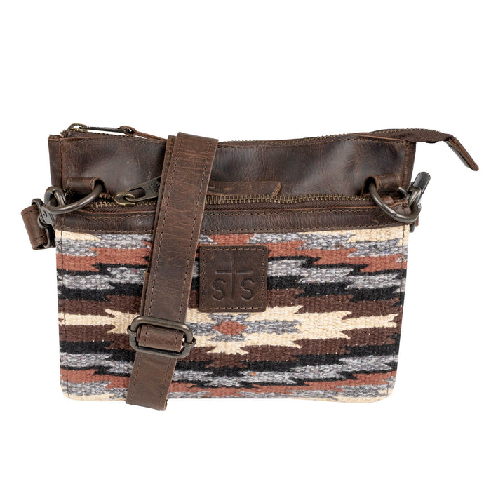 STS Ranchwear Womens Guadalupe Serape Lily Multi-Color Leather Crossbody Bag