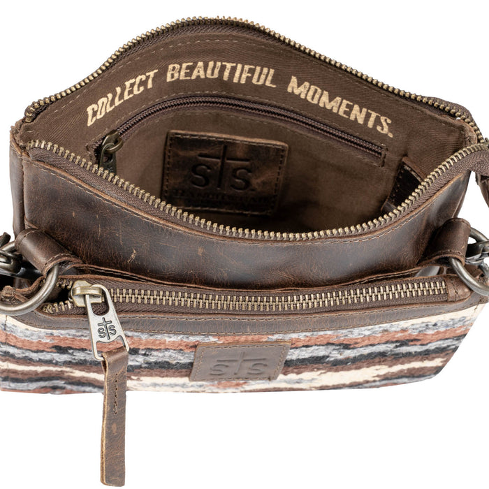 STS Ranchwear Womens Guadalupe Serape Lily Multi-Color Leather Crossbody Bag