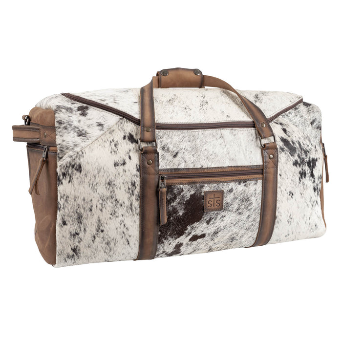 STS Ranchwear Unisex Cowhide Rustler Duffle Distressed Brown Leather Duffel Bag