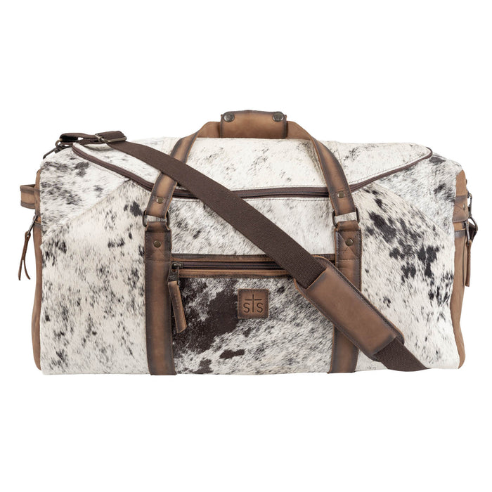 STS Ranchwear Unisex Cowhide Rustler Duffle Distressed Brown Leather Duffel Bag