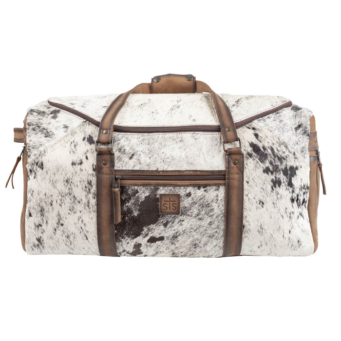 STS Ranchwear Unisex Cowhide Rustler Duffle Distressed Brown Leather Duffel Bag