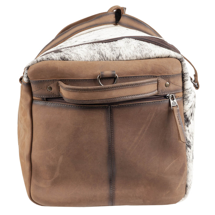 STS Ranchwear Unisex Cowhide Rustler Duffle Distressed Brown Leather Duffel Bag