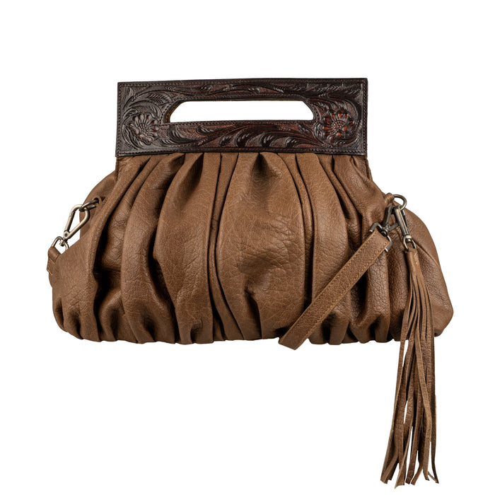 STS Ranchwear Womens Boho Cowgirl Curator Brown/Tan Leather Shoulder Tote Bag
