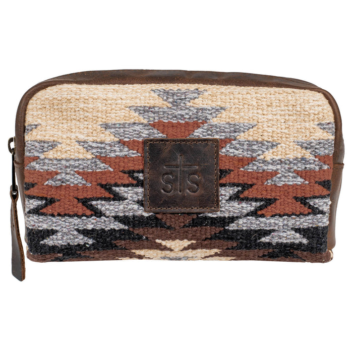 STS Ranchwear Womens Guadalupe Serape Bebe Multi-Color Leather Cosmetic Case