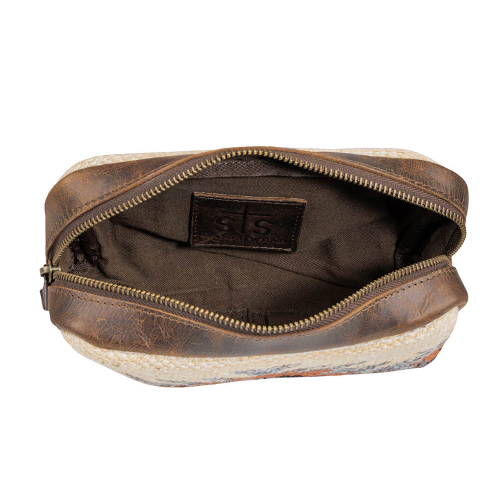 STS Ranchwear Womens Guadalupe Serape Bebe Multi-Color Leather Cosmetic Case