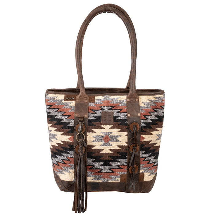 STS Ranchwear Womens Guadalupe Serape Palomino Multi-Color Leather Tote Bag