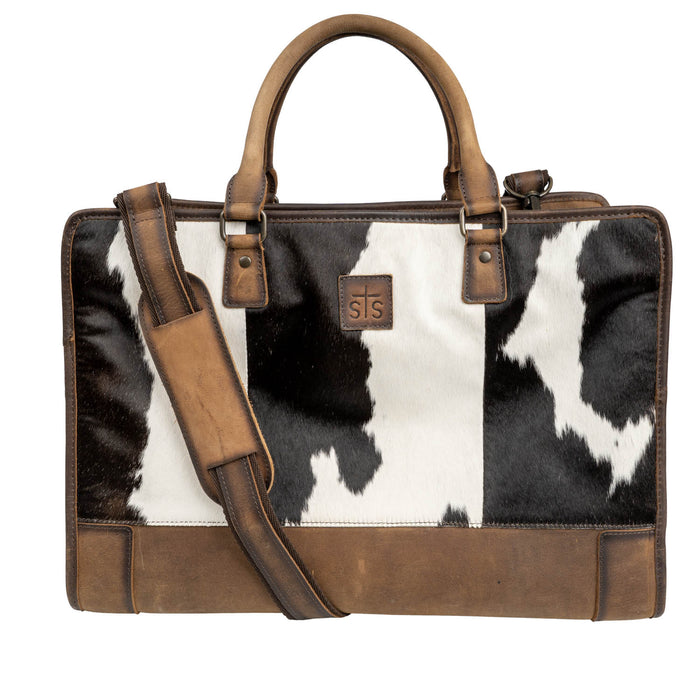 STS Ranchwear Unisex Cowhide Pet Carrier Brown Leather/Canvas Carry-On Bag