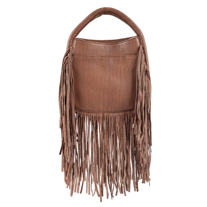 STS Ranchwear Womens Indie Cowhide Sugar Brown Leather Satchel Bag