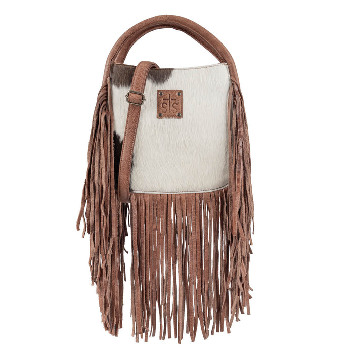 STS Ranchwear Womens Indie Cowhide Sugar Brown Leather Satchel Bag