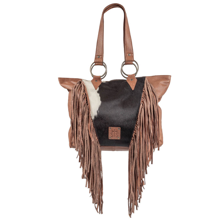 STS Ranchwear Womens Indie Cowhide Brown Leather Tote Bag