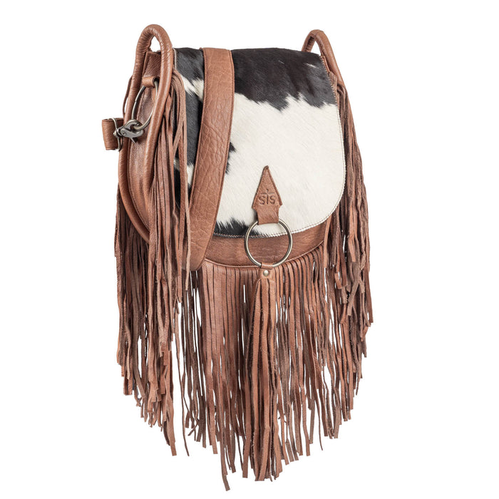 STS Ranchwear Womens Indie Cowhide Brown Leather Saddle Bag