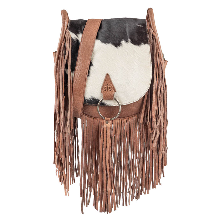 STS Ranchwear Womens Indie Cowhide Brown Leather Saddle Bag
