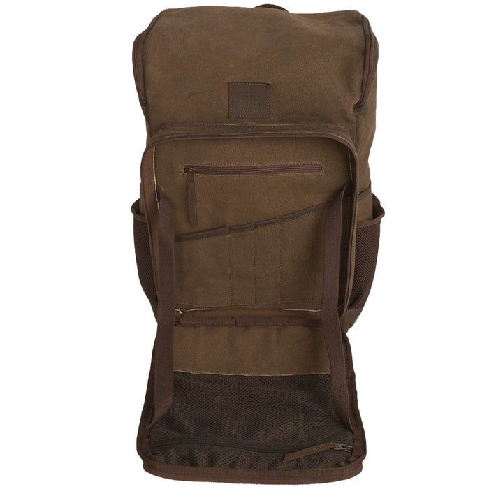 STS Ranchwear Unisex Trailblazer Big Hoss Tool Brown Canvas/Leather Backpack