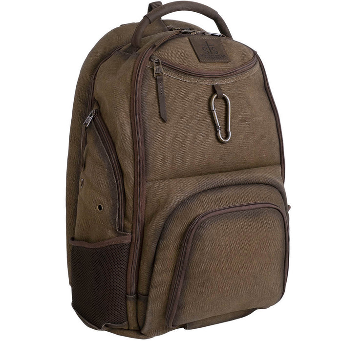 STS Ranchwear Unisex Trailblazer Utility Brown Canvas/Leather Backpack