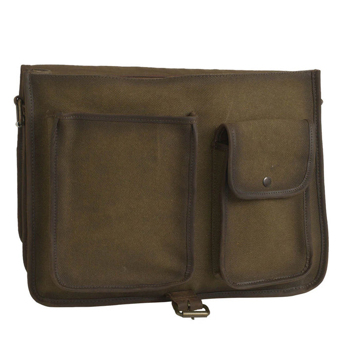 STS Ranchwear Unisex Trailblazer Brown Canvas/Leather Messenger Bag