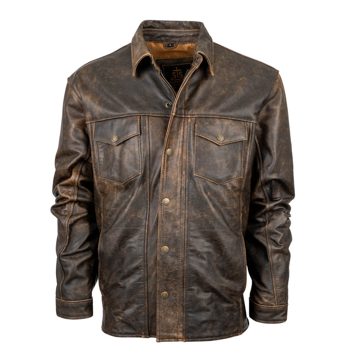 STS Ranchwear Mens Rancher Antique Bronze Leather Jacket