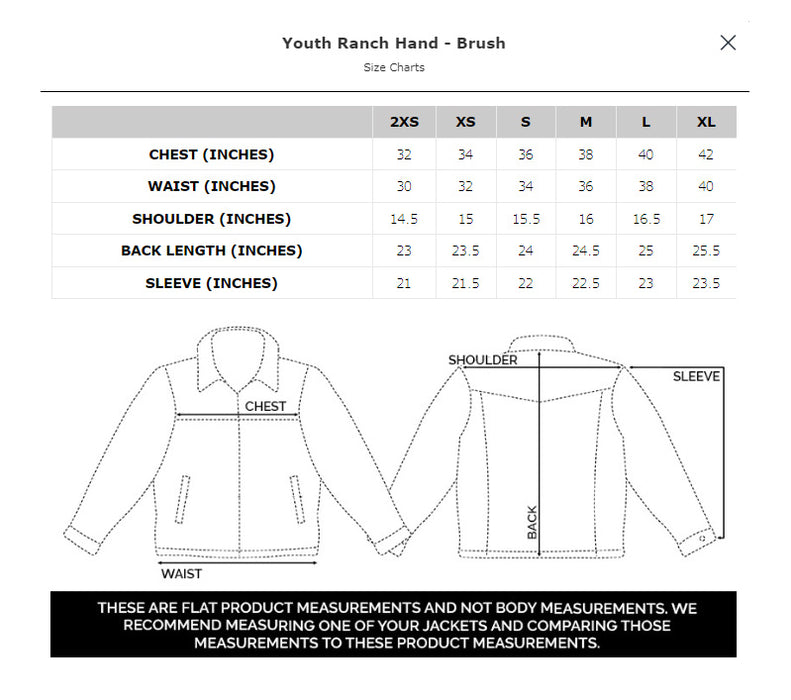 STS Ranchwear Youth Boys Ranch Hand Brush Leather Leather Jacket