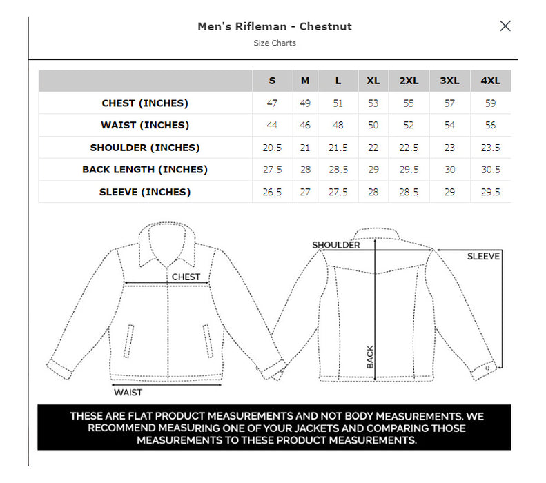 STS Ranchwear Mens Rifleman Chestnut Leather Leather Jacket
