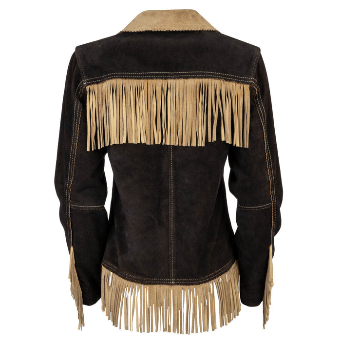 STS Ranchwear Womens Ponderosa Chocolate/Beige Suede Leather Jacket